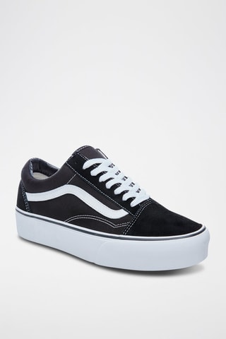 Baskets plateformes en cuir Old Skool Platform - Noir