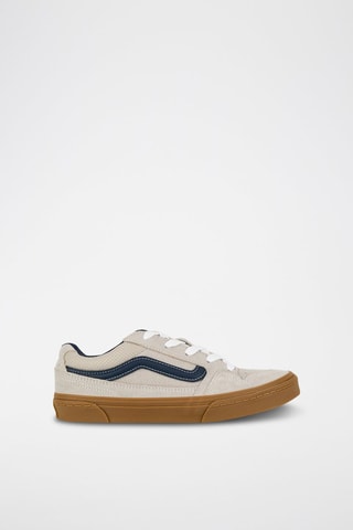 Baskets en cuir Caldrone - Gris et bleu nuit