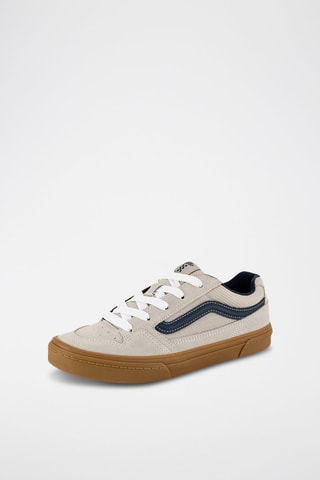 Baskets en cuir Caldrone - Gris et bleu nuit