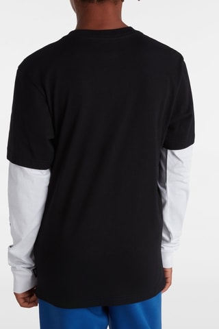 T-shirt trompe-l'œil - Noir