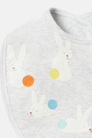 3 bavoirs - Gris clair chiné