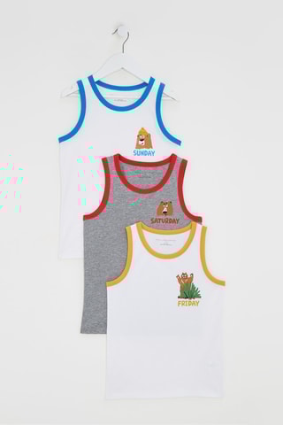 7 débardeurs - Vert et gris