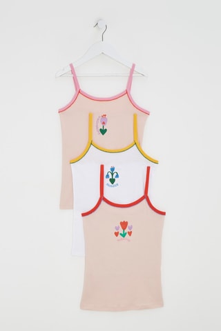 7 débardeurs - Lilas, blanc et beige