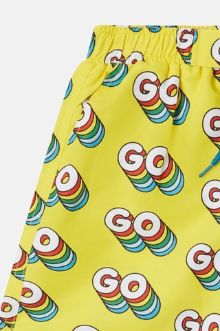 Short de bain - Jaune