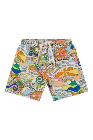 Short - Blanc et orange