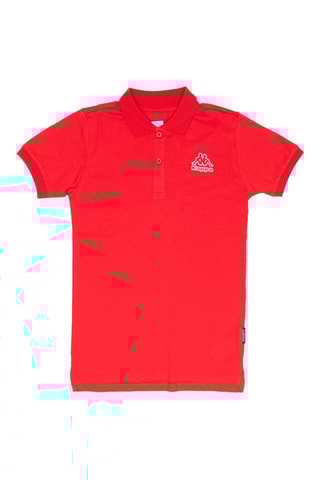 Polo - Branco, preto e vermelho