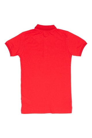 Polo - Branco, preto e vermelho