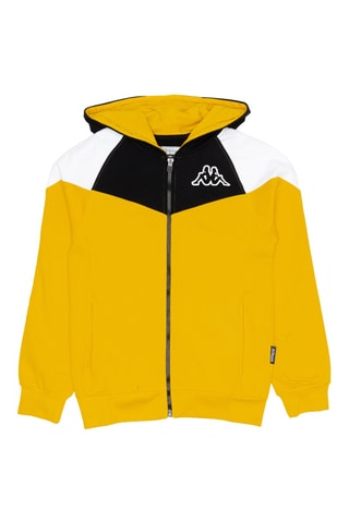 Conjunto sweat com capuz e calças de treino - Preto e amarelo