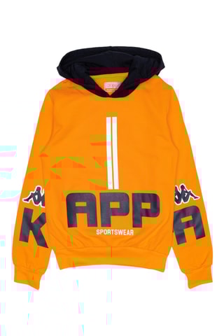 Conjunto sweat com capuz e calças de treino - Preto e laranja