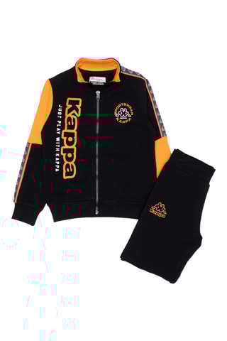 Conjunto casaco e calças de treino - Preto e laranja