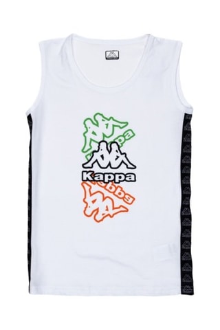 Camisola de alças e calções - Branco, preto e verde