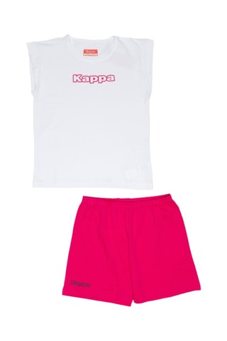 T-shirts e calções - Branco e rosa