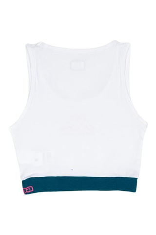 Camisola de alças - Branco e azul