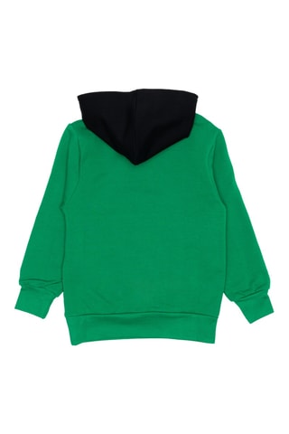 Conjunto sweat com capuz e calças de treino - Preto e verde