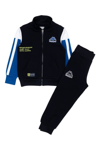 Conjunto casaco e calças de treino - Preto e azul