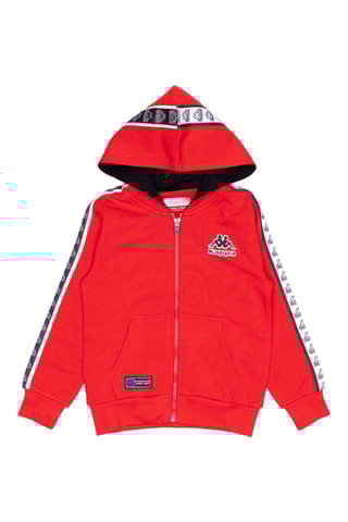 Conjunto sweat com capuz e calças de treino - Preto e vermelho