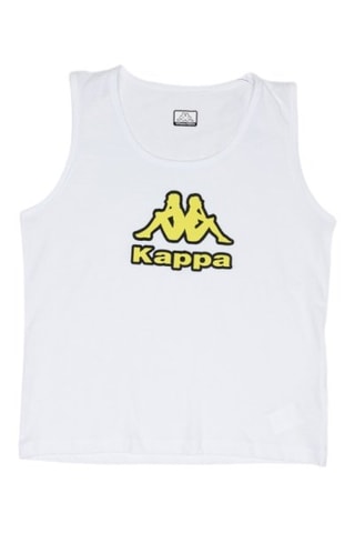 Camisola de alças - Branco, preto e amarelo