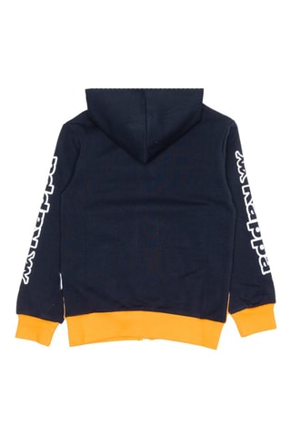 Conjunto sweat com capuz e calças de treino - Azul e laranja