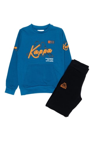 Conjunto sweat e calças de treino - Preto e azul