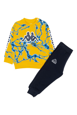 Conjunto sweat e calças de treino - Preto e amarelo