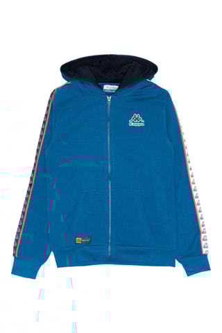 Conjunto sweat com capuz e calças de treino - Preto e azul