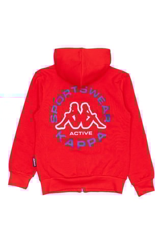 Conjunto sweat com capuz e calças de treino - Vermelho e azul