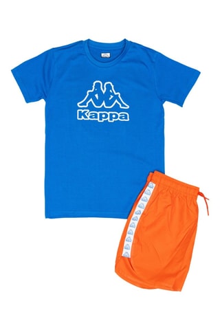 T-shirts e calções - Branco, azul e laranja