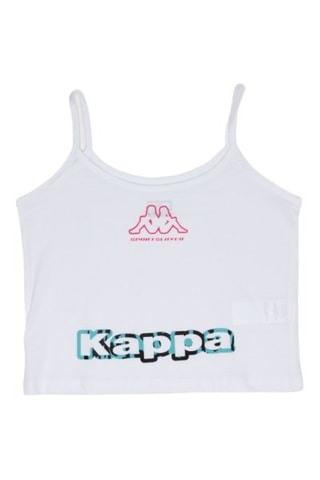 Camisola de alças - Branco e rosa