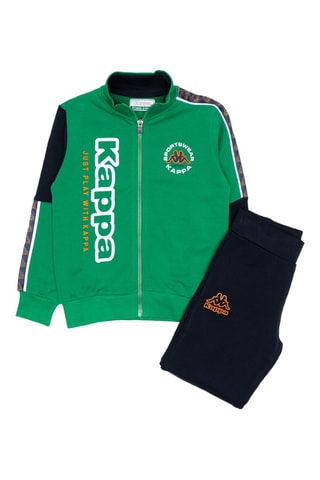 Conjunto casaco e calças de treino - Preto e verde