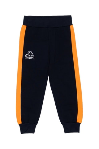 Conjunto sweat com capuz e calças de treino - Preto e laranja
