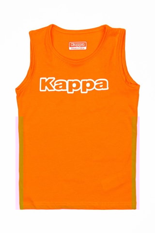 Camiseta de tirantes y short  - Blanco, negro y naranja