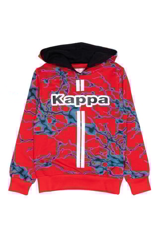 Conjunto sweat com capuz e calças de treino - Preto e vermelho