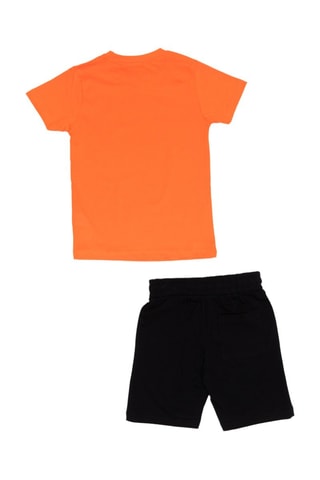 Camiseta - Blanco, negro y naranja