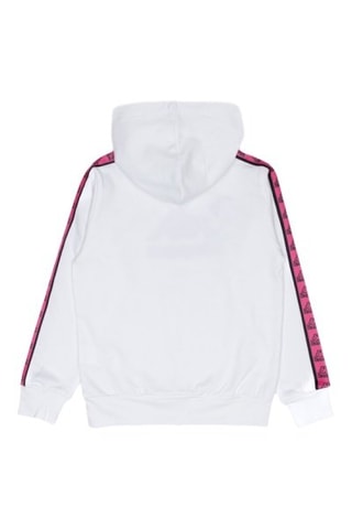 Sweat com capuz - Branco e rosa