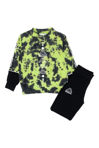 Conjunto sweat e calças de treino - Preto e verde