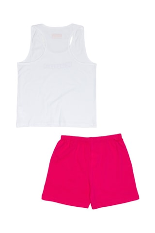 Camisola de alças e calções - Branco e vermelho