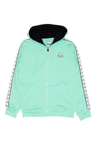 Sweat com capuz - Branco, preto e verde