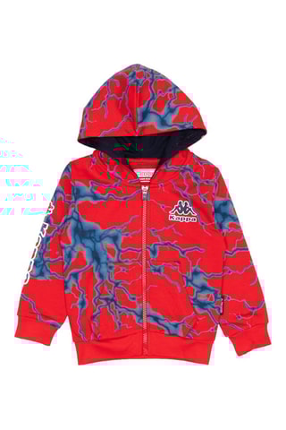 Conjunto sweat com capuz e calças de treino - Preto e vermelho