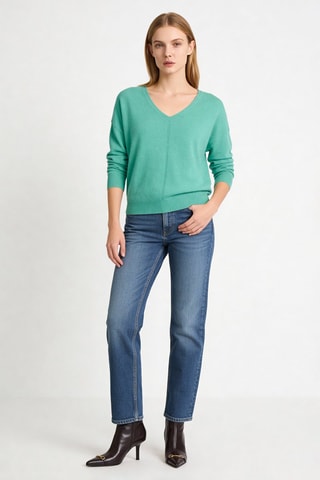 Pull en cachemire Thelmina - Vert d’eau