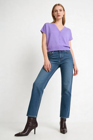 Gilet en laine et cachemire Lexie - Mauve