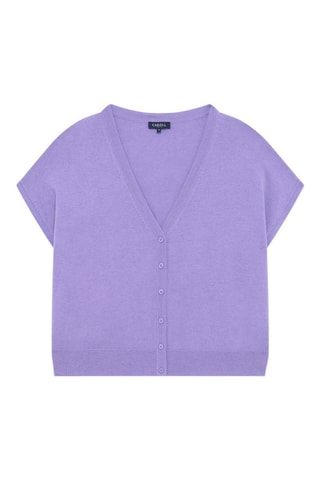 Gilet en laine et cachemire Lexie - Mauve