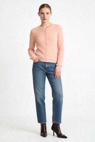 Gilet en alpaga et laine Jade - Saumon