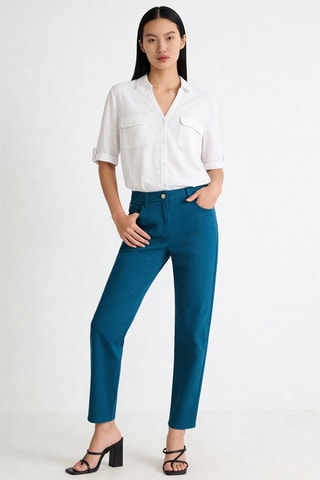 Pantalon slim Tony - Bleu canard