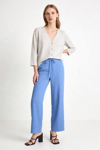 Pantalon en lin Pigment - Bleu clair