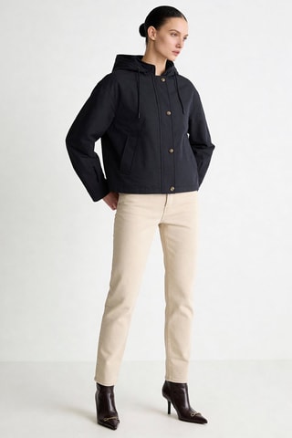 Manteau à capuche Gabriella - Bleu marine