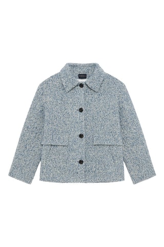 Manteau en laine Galactica - Gris chiné