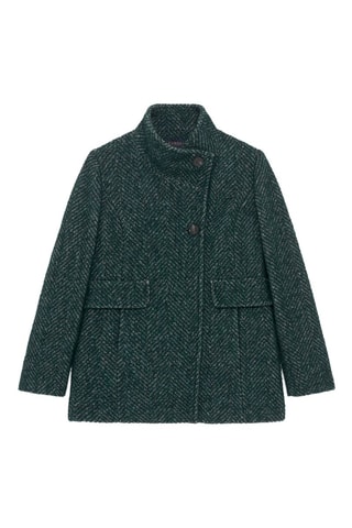 Manteau en laine et alpaga Ali - Vert foncé