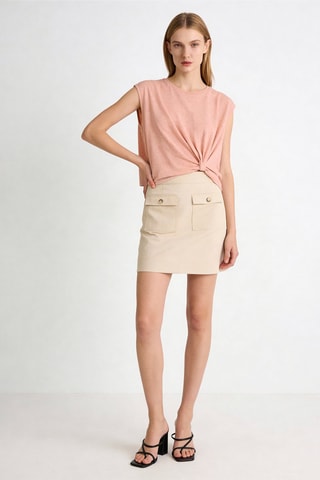 Top en lin Timi - Rose clair