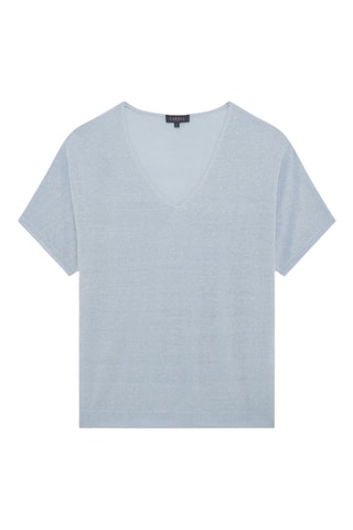 Top en lin Milanel - Ciel