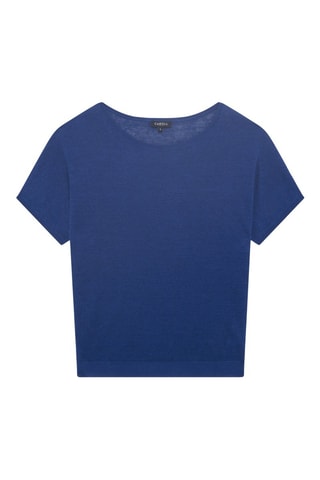 Top en lin Mila - Bleu roi